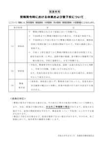 警報発令時の対応のサムネイル