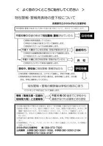 thumbnail of 気象警報発表等における登下校対応