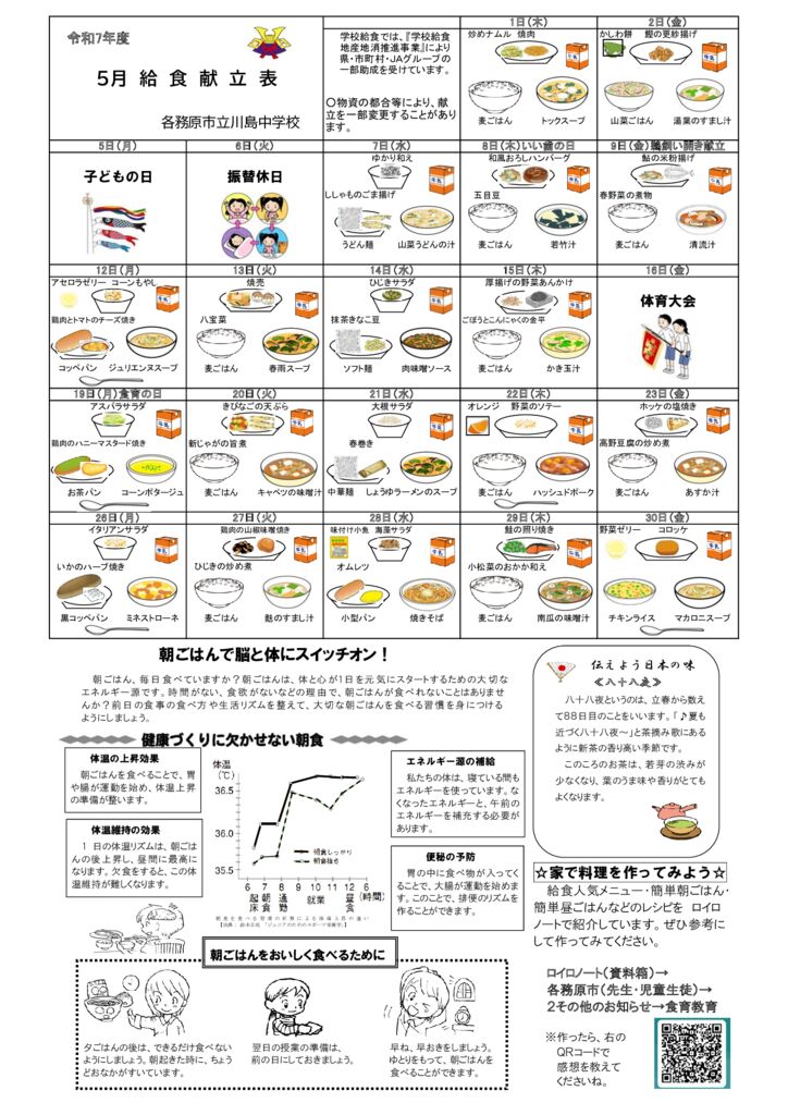 R6.5献立表中学校のサムネイル