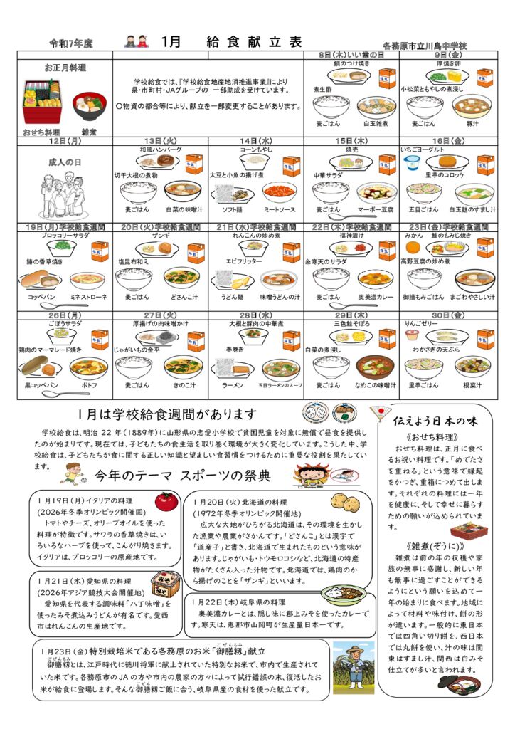 R8.1献立表 中学校のサムネイル